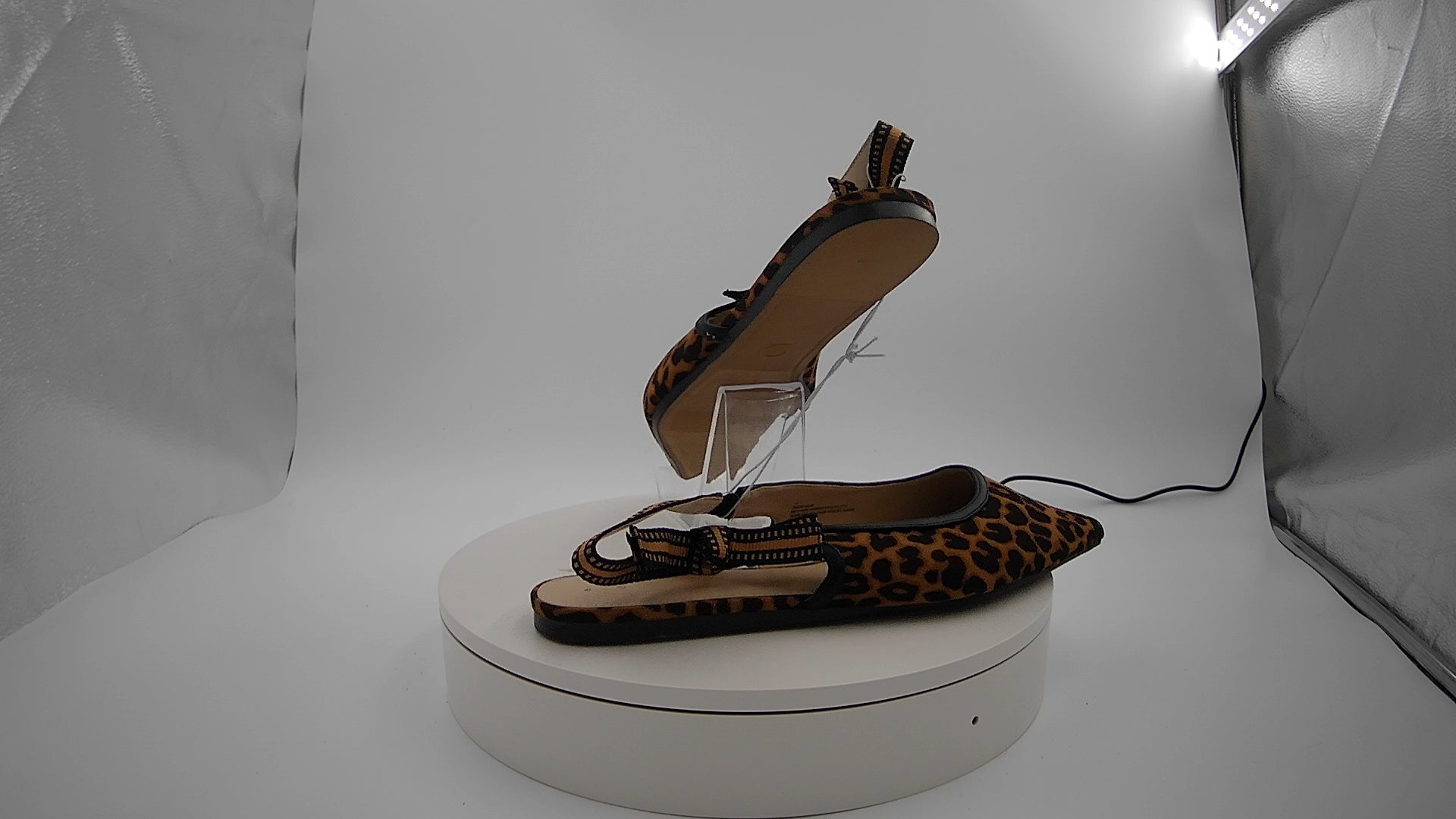 Women's London Sling Back Flats - A New Day Brown 11: Slip-On Tuxedo Flats, Cushioned Insole, Pointed Toe, Microsuede