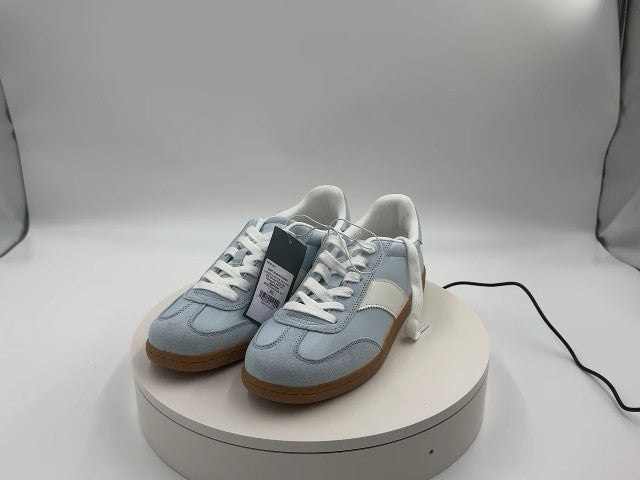 Women's Spencer Fashion Sneakers with Memory Foam Insole - Universal Thread 8.5 Light Blue: Lace Up, Low Top, Textured Outsole
