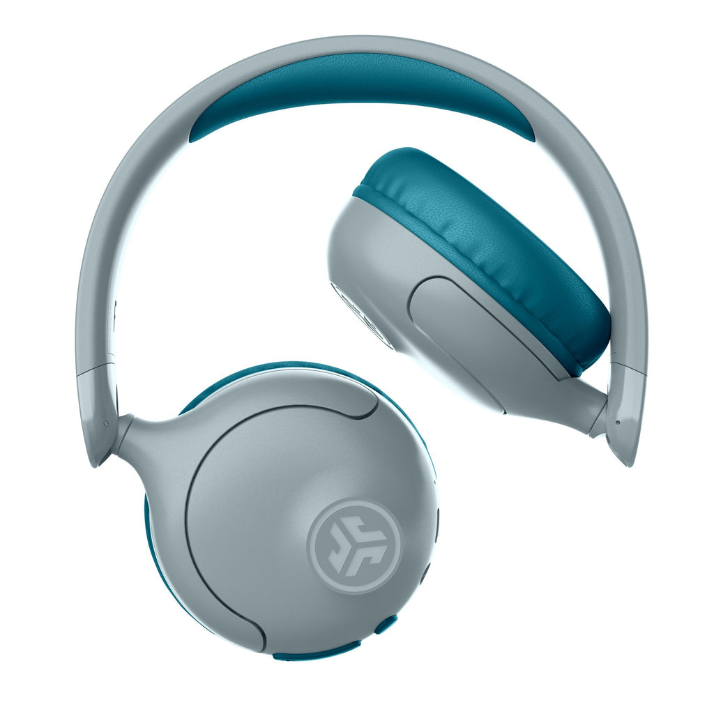 Jlab Jbuddies Pop Bluetooth Wireless Kids' Headphones - Teal: Over-Ear, Built-In Mic, Water-Resistant