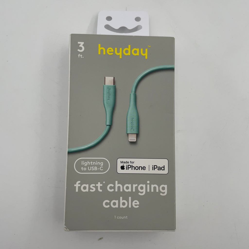 3' Usb-C To Usb-C Cable - Heyday White: Male-To-Male Connection, Usb Type-C Cables, 0.1 Lb