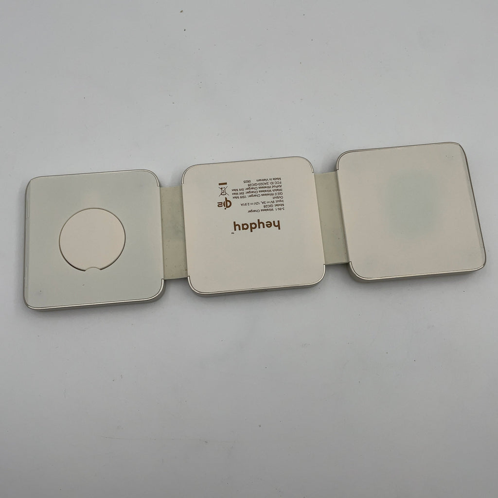 Qi2 Wireless 3-In-1 Folding Charging Pad - Stone White - Heyday White