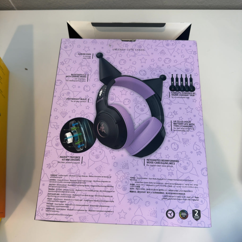 Razer Kraken Kitty V2 Bt - Kuromi Edition Headset: Wireless Gaming, Mac & Pc Compatible