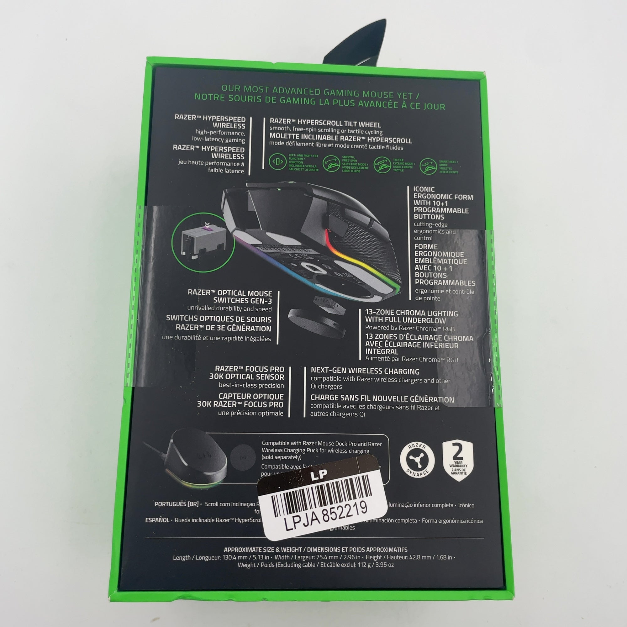 Razer Basilisk V3 Pro Black Edition: Wireless Gaming Controller, Bluetooth Connectivity