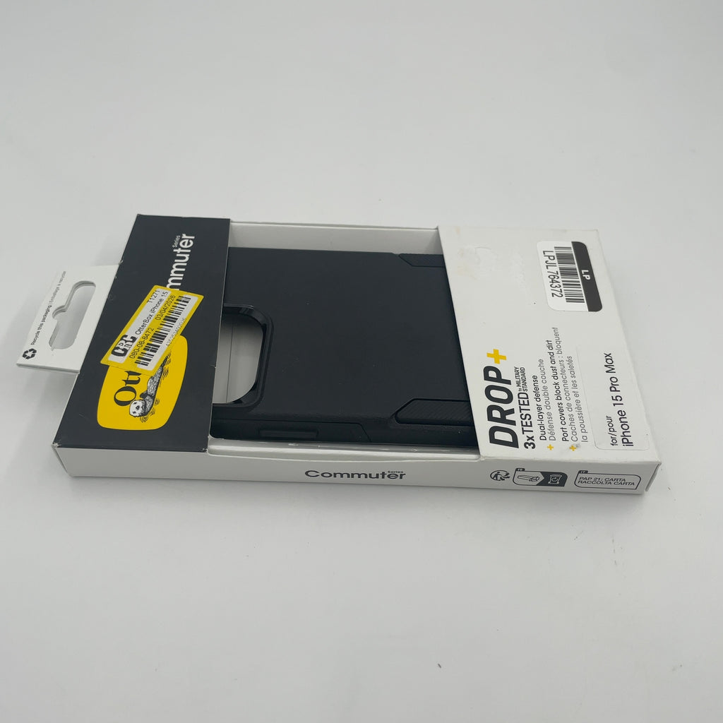 Otterbox Iphone 15 Pro Max Commuter Series Case - Black: Wireless Charging Compatible