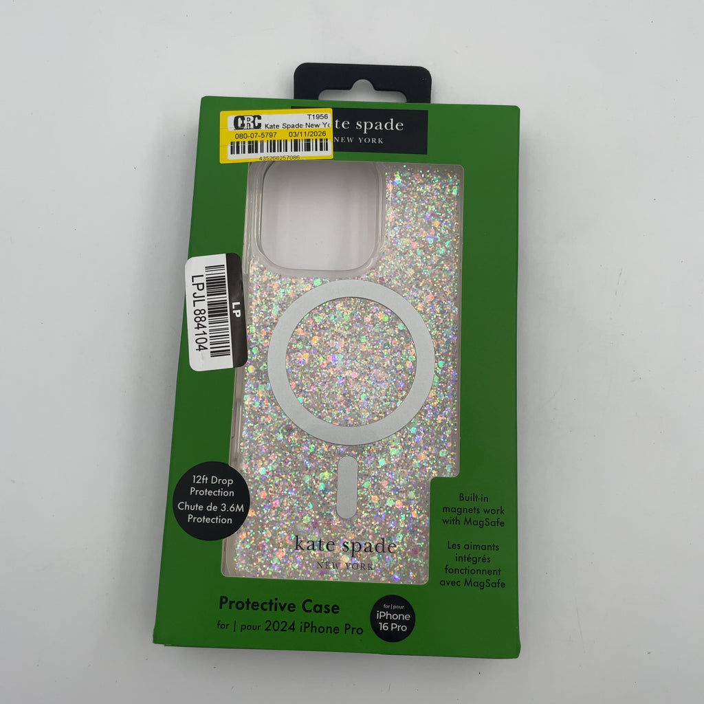 Kate Spade New York Iphone 16 Pro Protective Case With Magsafe - Chunky Glitter: Tpu Abstract Pattern