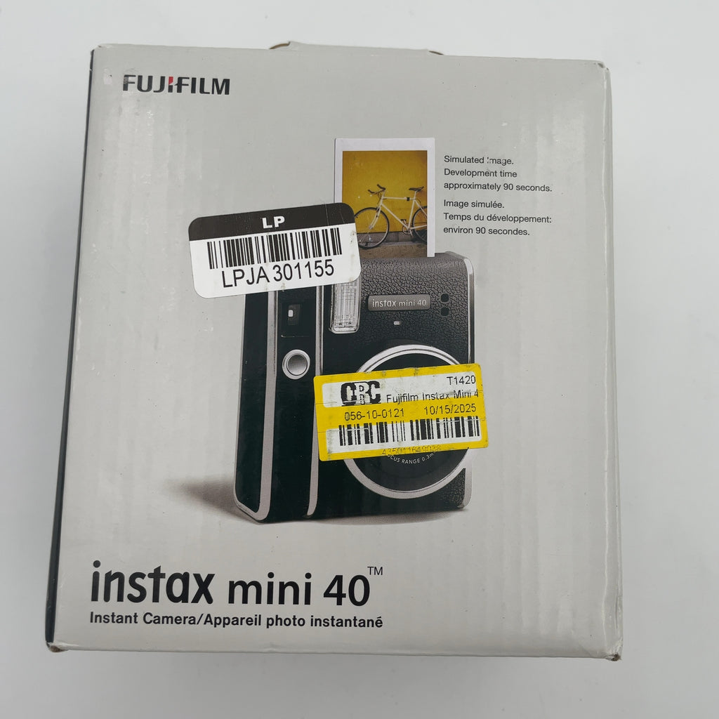 Fujifilm Instax Mini 40 Camera - Black: Automatic Focus, Built-In Flash, Instant Film Format