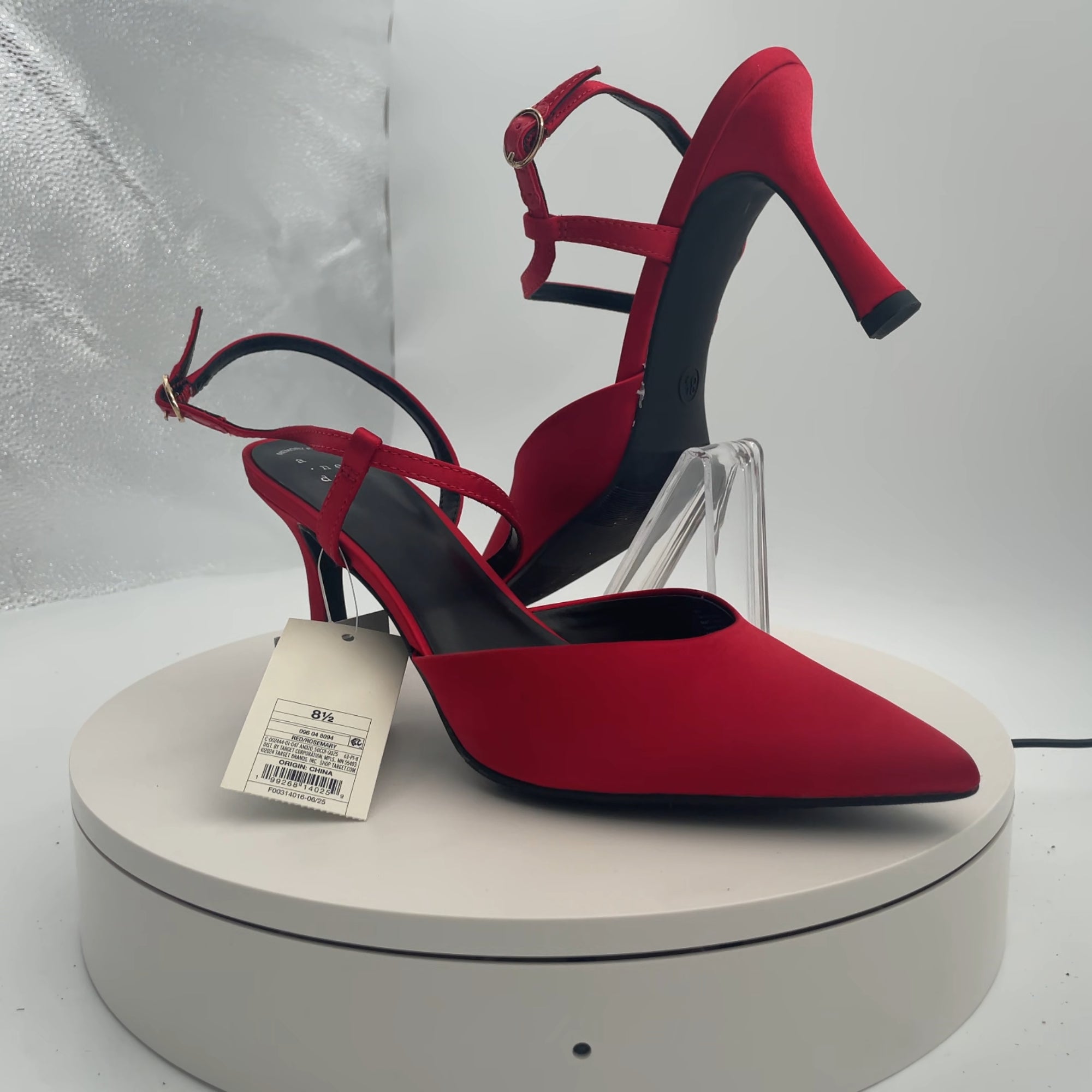 Women’s Rosemary Heels With Memory Foam Insole - A New Day Red 8.5