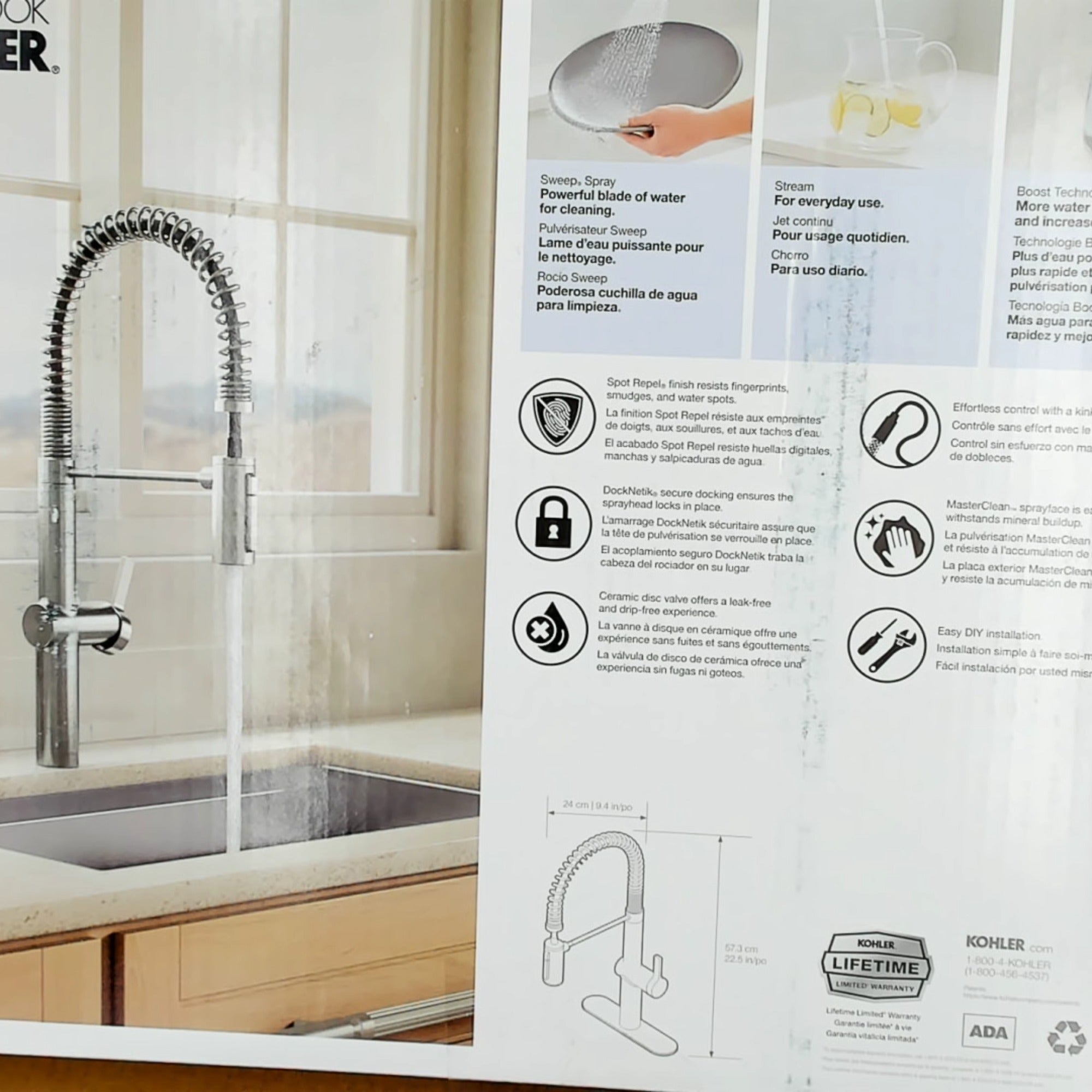 Kohler Haku Faucet - Stainless Steel Finish