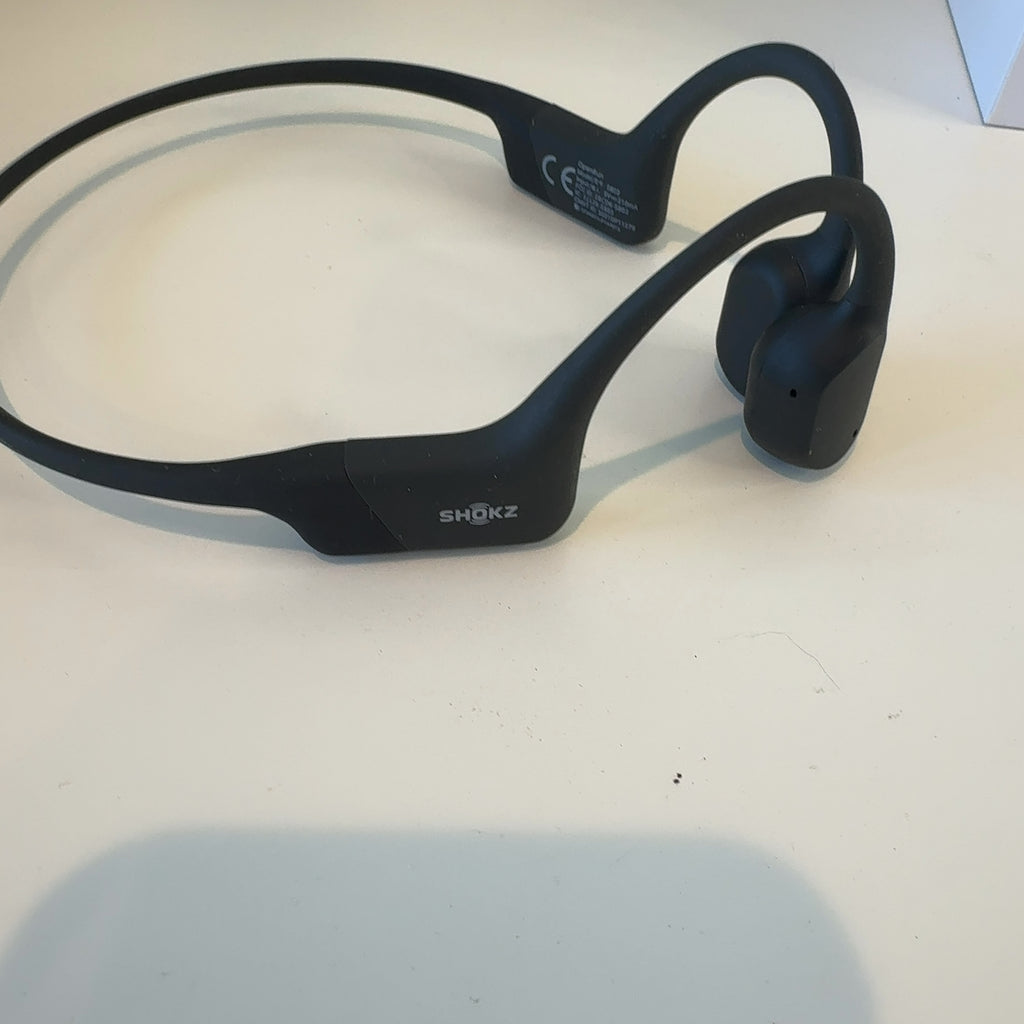 Shokz Openrun Bluetooth Wireless Headphones - Black: Open-Ear, Built-In Microphone, Water-Resistant