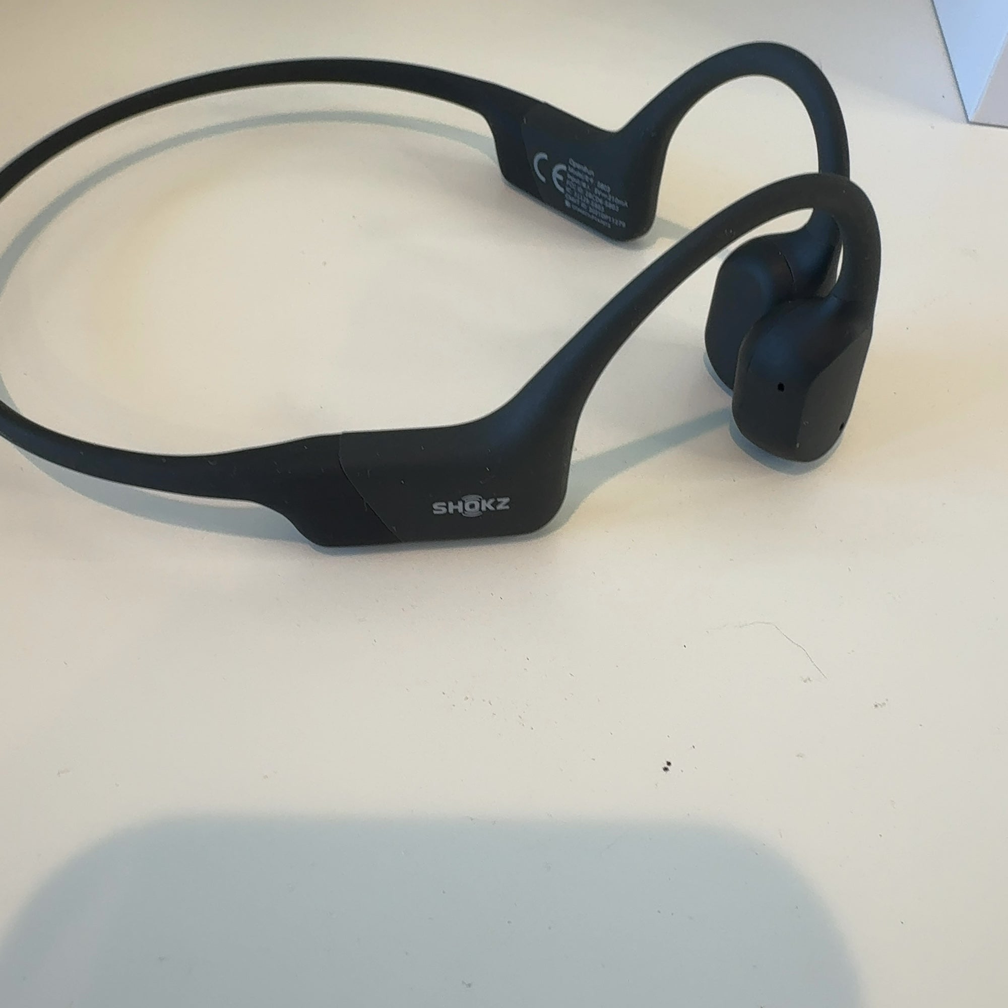 Shokz Openrun Bluetooth Wireless Headphones - Black: Open-Ear, Built-In Microphone, Water-Resistant
