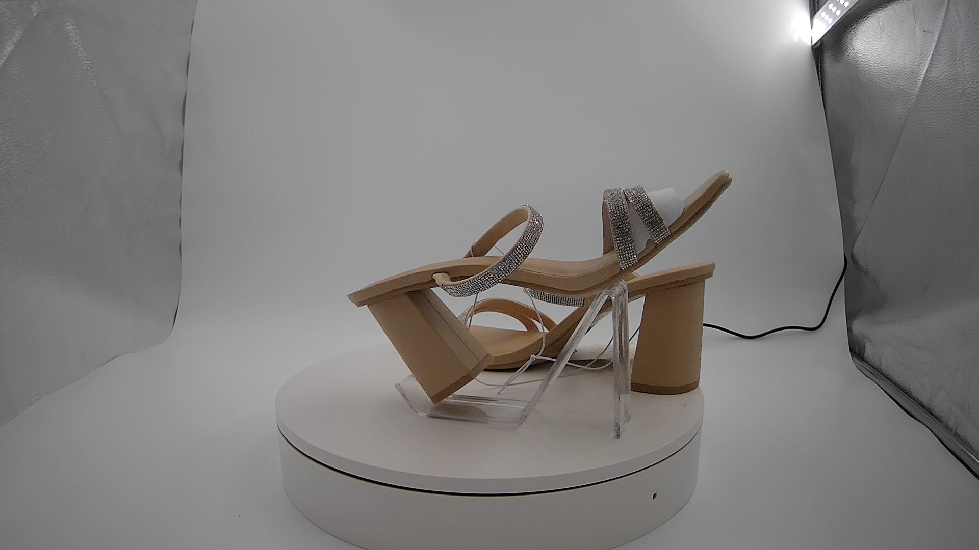 Women's Stacy Mule Heels - A New Day Silver 11: Slip-On Block Heel, Open Toe, Cushioned Insole