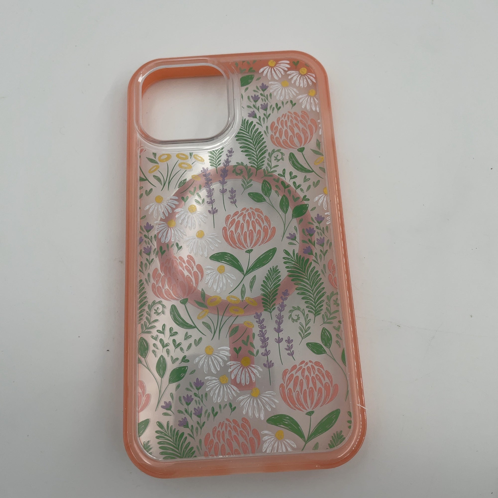 Otterbox Iphone 16E/Iphone 15/Iphone 14/Iphone 13 Symmetry Series For Magsafe Case - Peachy Bloom: Abstract Design