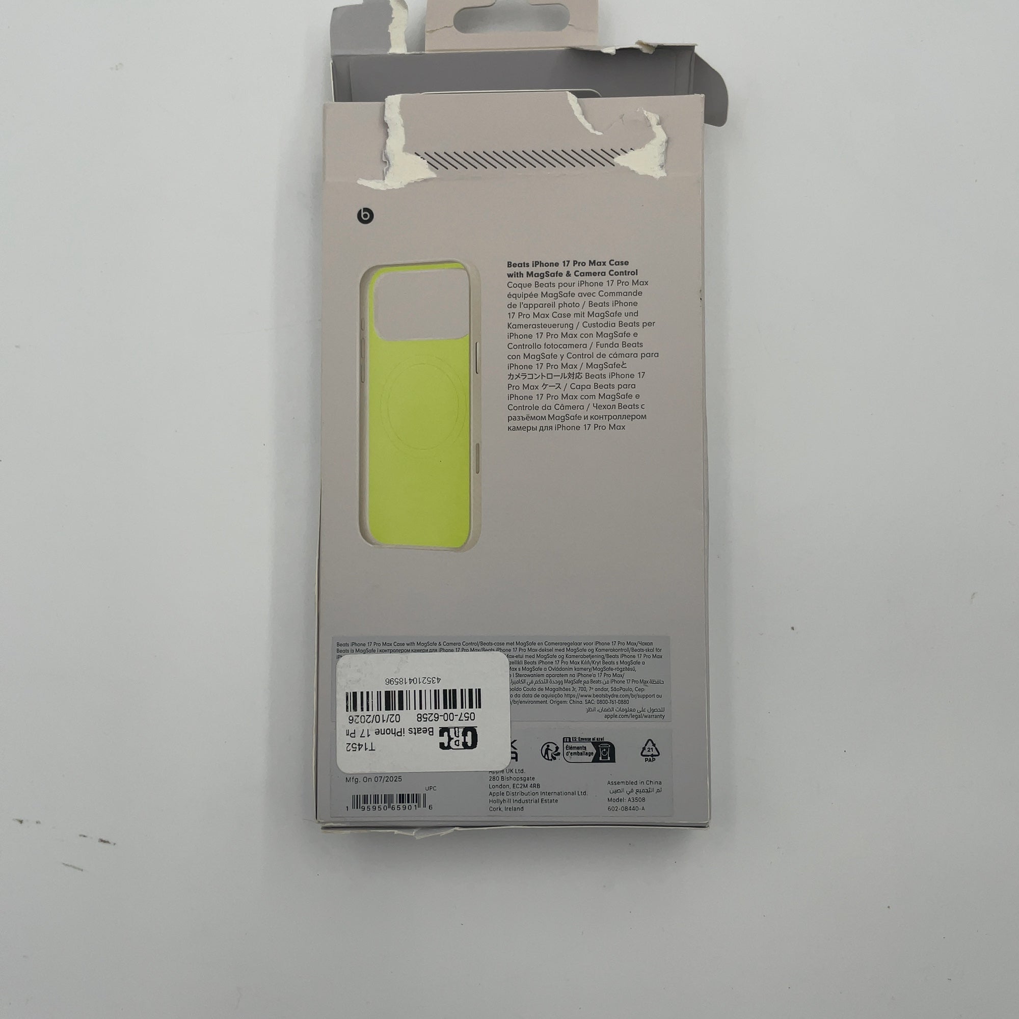 Beats Iphone 17 Pro Max Case With Magsafe And Camera Control — Lime Stone