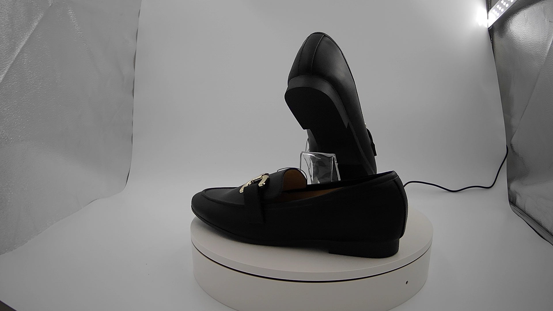 Women's Carolyn Loafers with Memory Foam Insole - A New Day Black 9.5: Slip On, Block Heel, Closed Round Toe