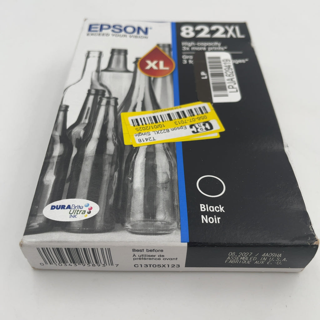 Epson 822Xl Single Ink Cartridge - Black (T822Xl120-Cp)
