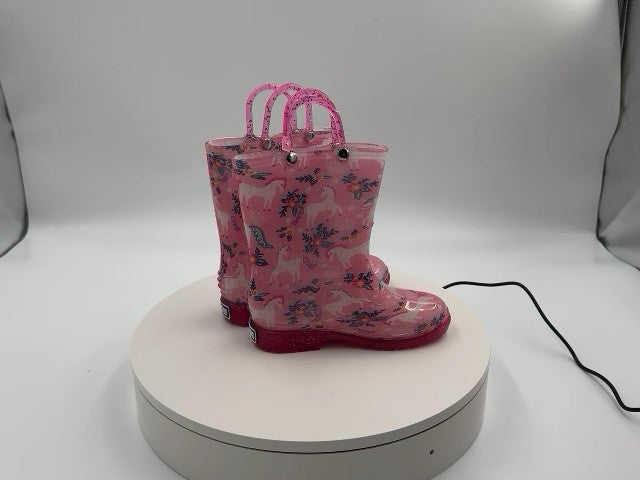 Wildkin Kids Waterproof Pull-on Rain Boots, Size 9 (Magical Unicorns)