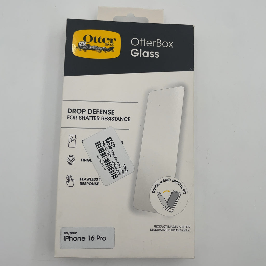 Otterbox Apple Iphone 16 Pro Glass Series Screen Protector - Clear: Removable Film, Plastic