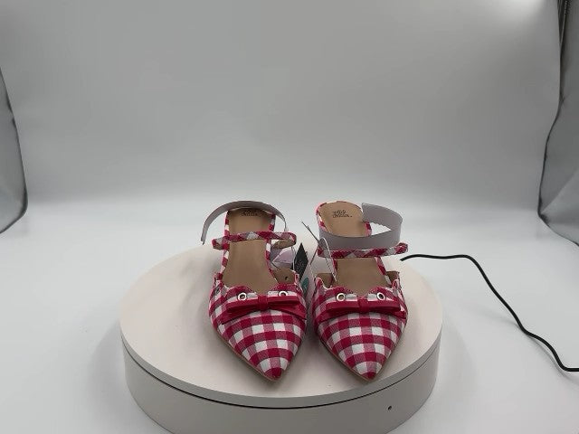 Women's Lysandra Gingham Eyelet Kitten Heels - Wild Fable Red 8: Slip-On, Pointed Toe, Louis Heel