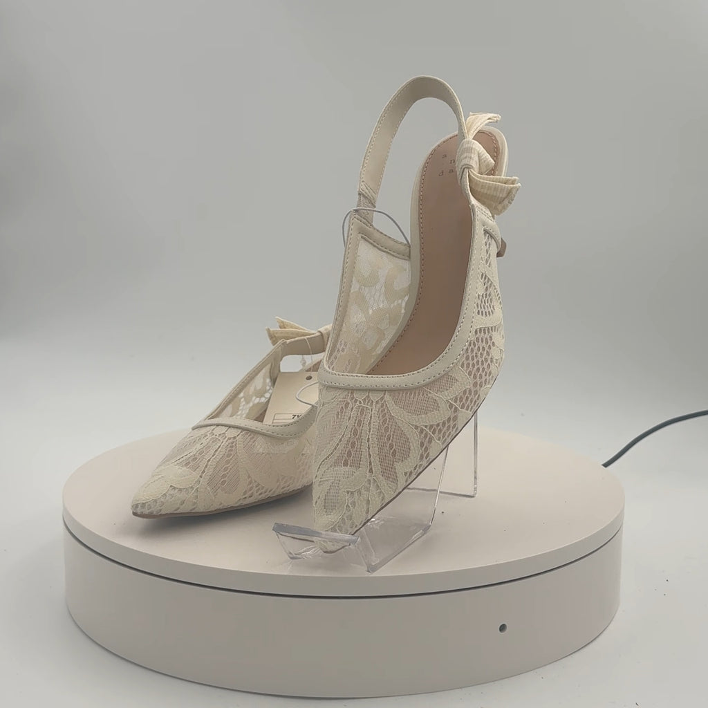 Women's Milan Slingback Pumps - A New Day Cream 7.5