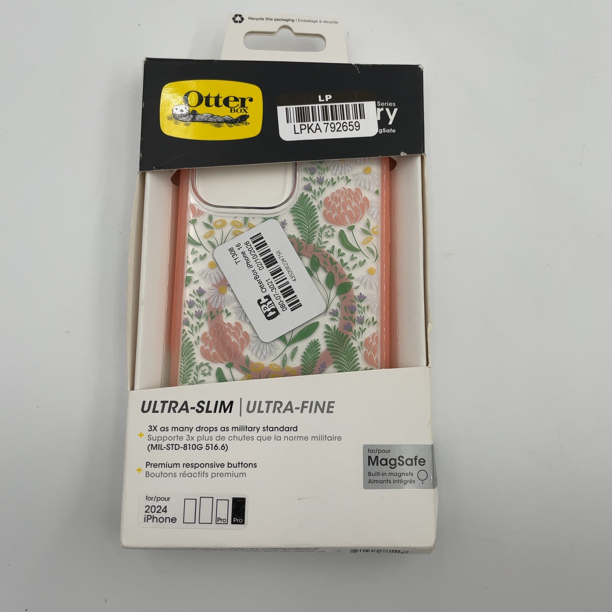 Otterbox Iphone 16 Pro Max Symmetry Series Case With Magsafe - Peachy Bloom: Solid Pattern, Plastic Material