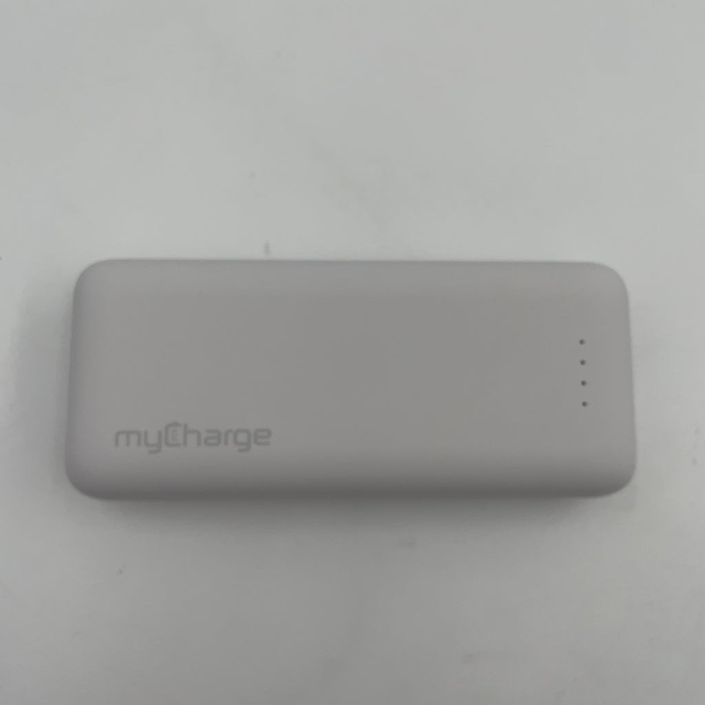 Mycharge 10000Mah Power & Go Power Bank - White: Charge Indicator Light, 12V Output