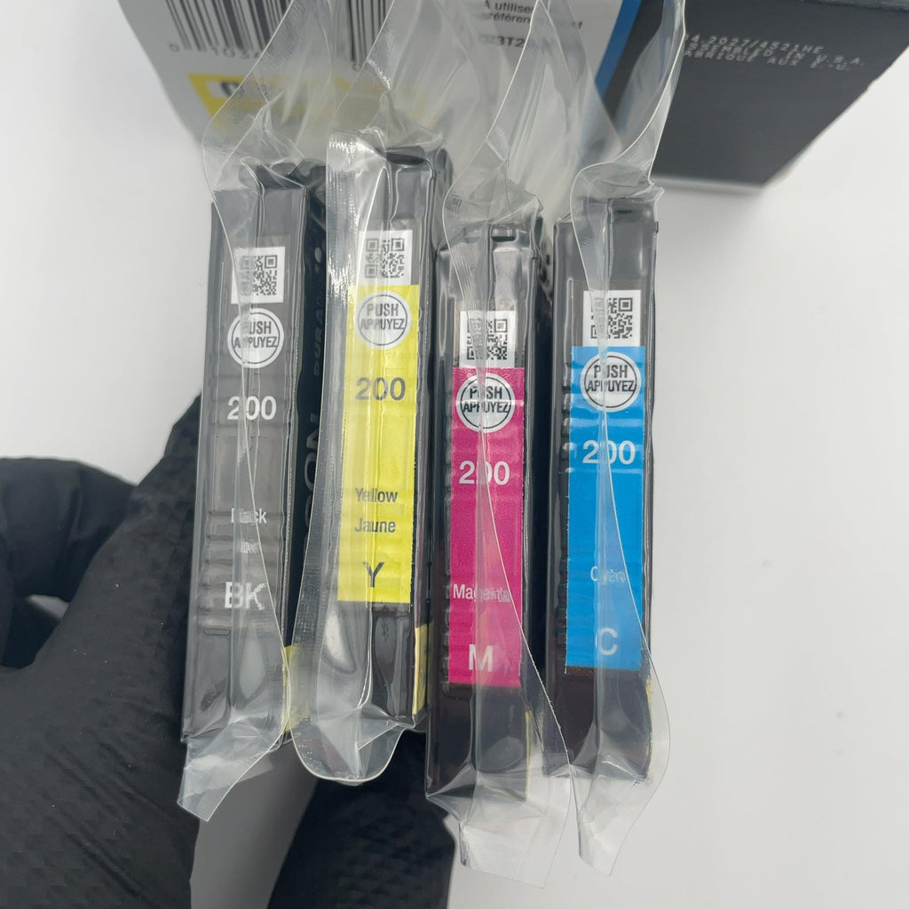 Epson 200 Black, C/M/Y 4Pk Combo Ink Cartridges - Black, Cyan, Magenta, Yellow (T200120Bcs): Standard Yield Printer Ink Series (Please Be Advised That Sets May Be Missing Pieces Or Otherwise Incomplete.)