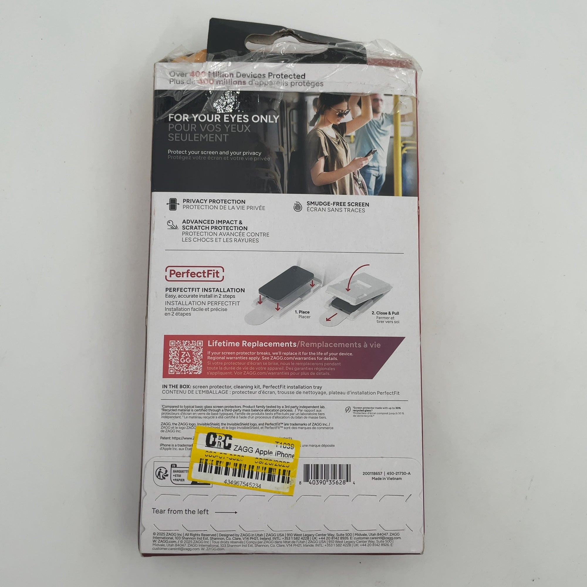 Zagg Apple Iphone 17 Pro Screen Protector Glass Elite Privacy