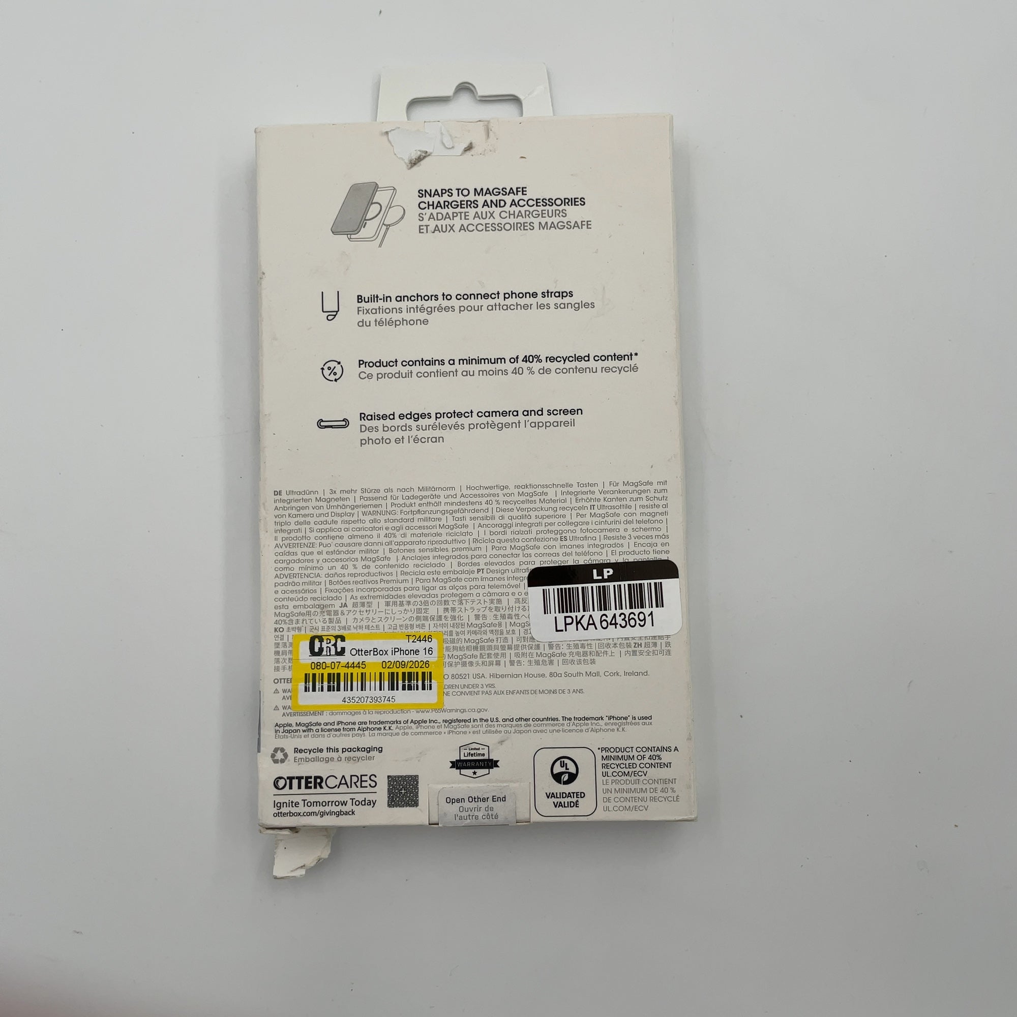 Otterbox Iphone 16 Pro Symmetry Series Case With Magsafe - Clear: Solid Plastic Design