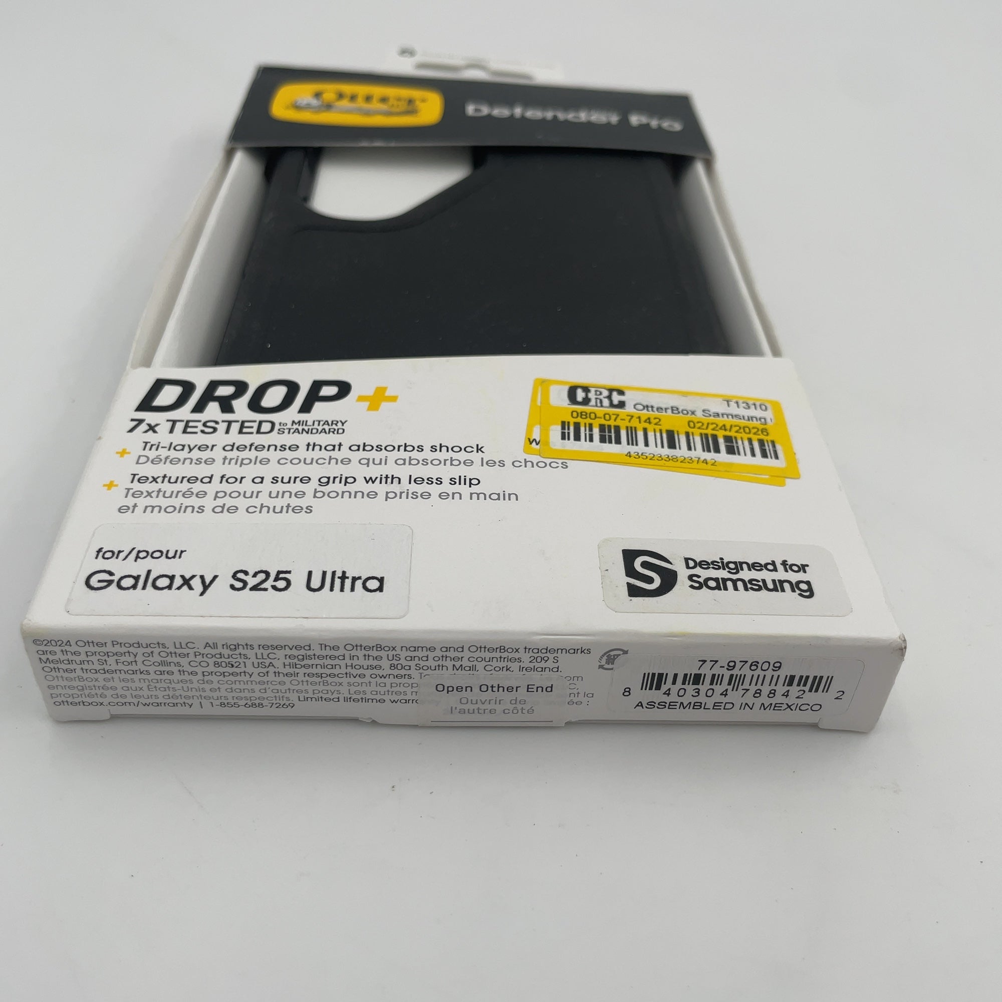 Otterbox Samsung Galaxy S25 Ultra Defender Series Pro Case - Black: Solid Plastic Cell Phone Cover, Compatible With Samsung Galaxy S25 Ultra