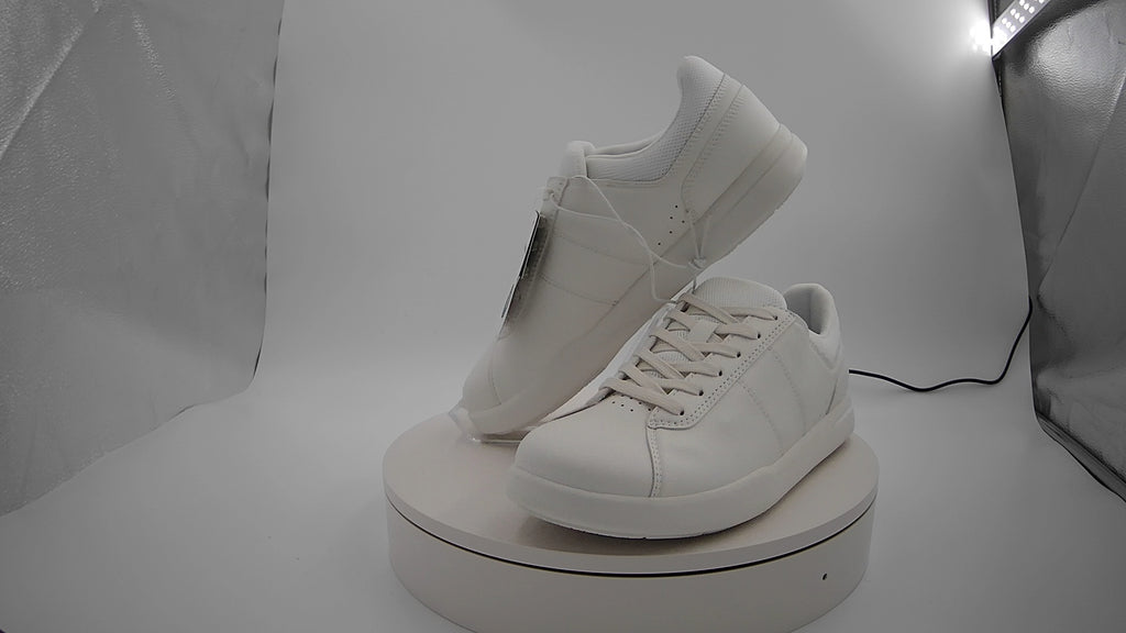 Men's Scout Sneakers - Goodfellow & Co White 8: Lace Up, Cushioned Footbed, Mesh Construction