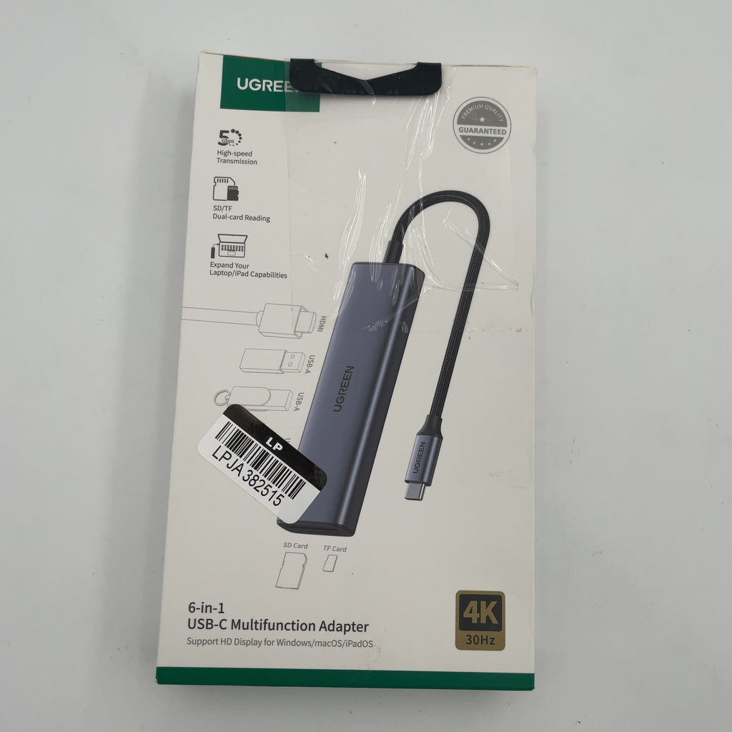 Ugreen 6-In-1 Type C To Hdmi +Usb 3.0*3 + Sd/Tf Converter: Cable Adapter, Usb-C To Hdmi