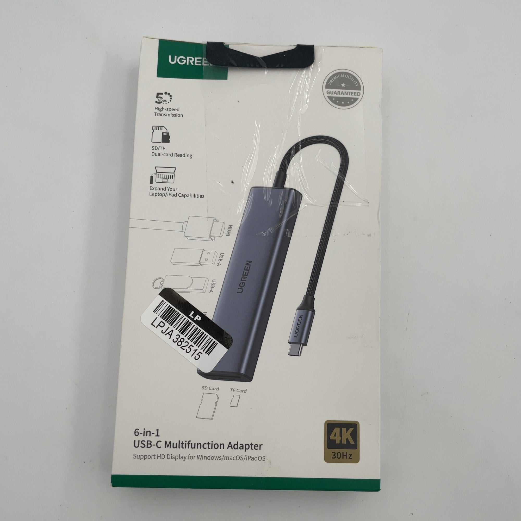 Ugreen 6-In-1 Type C To Hdmi +Usb 3.0*3 + Sd/Tf Converter: Cable Adapter, Usb-C To Hdmi