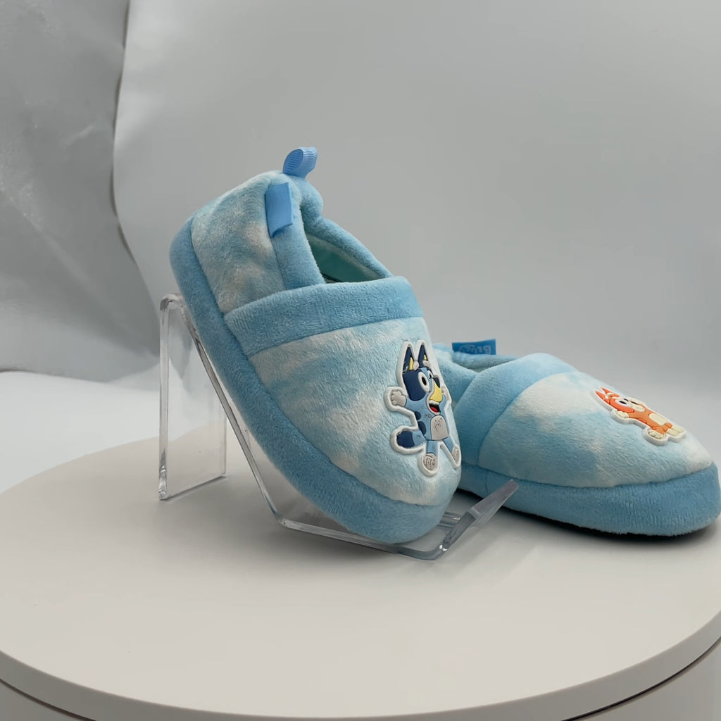 Toddler Bluey Cloud Slippers - Blue M: Indoor/Outdoor, Animal Icon, Slip On