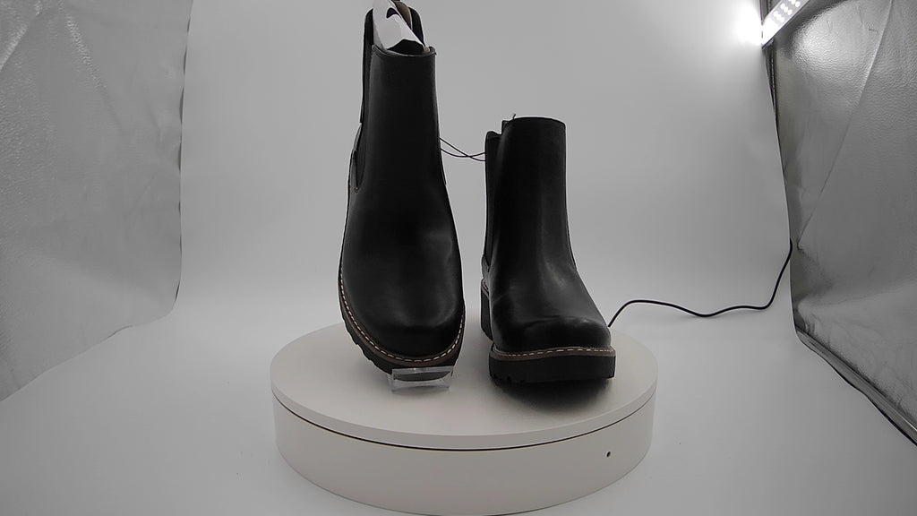 Women's Celina Ankle Chelsea Boots with Memory Foam Insole - Universal Thread Black 7W: Ankle Height, Block Heel
