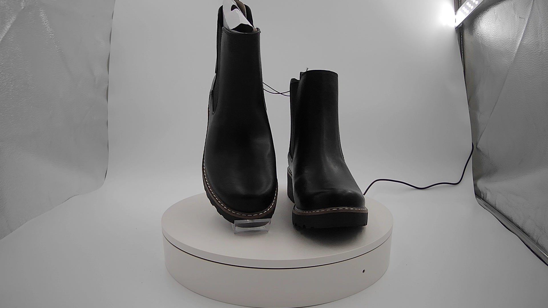 Women's Celina Ankle Chelsea Boots with Memory Foam Insole - Universal Thread Black 7W: Ankle Height, Block Heel