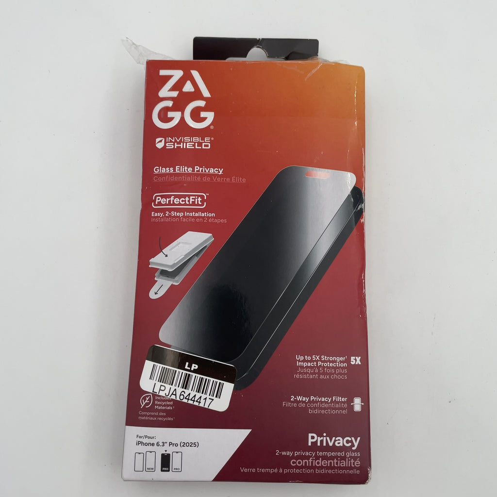 Zagg Apple Iphone 17 Pro Screen Protector Glass Elite Privacy