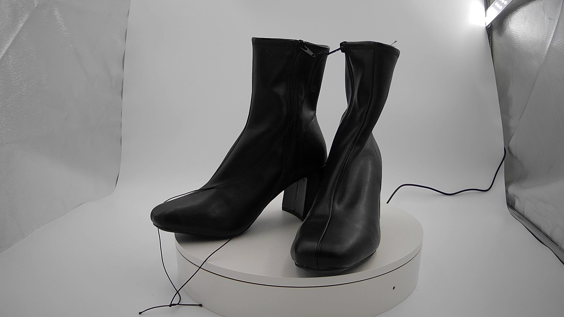 Women’s Pippa High Shaft Heeled Boots - A New Day Black 7