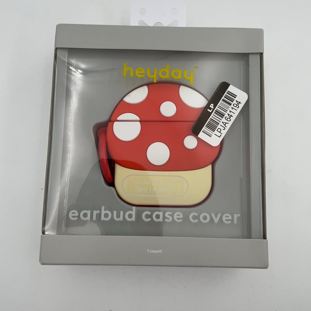 Airpods Pro (1/2 Generation) Case - Heyday Mushroom: Silicone Food Pattern With Carabiner