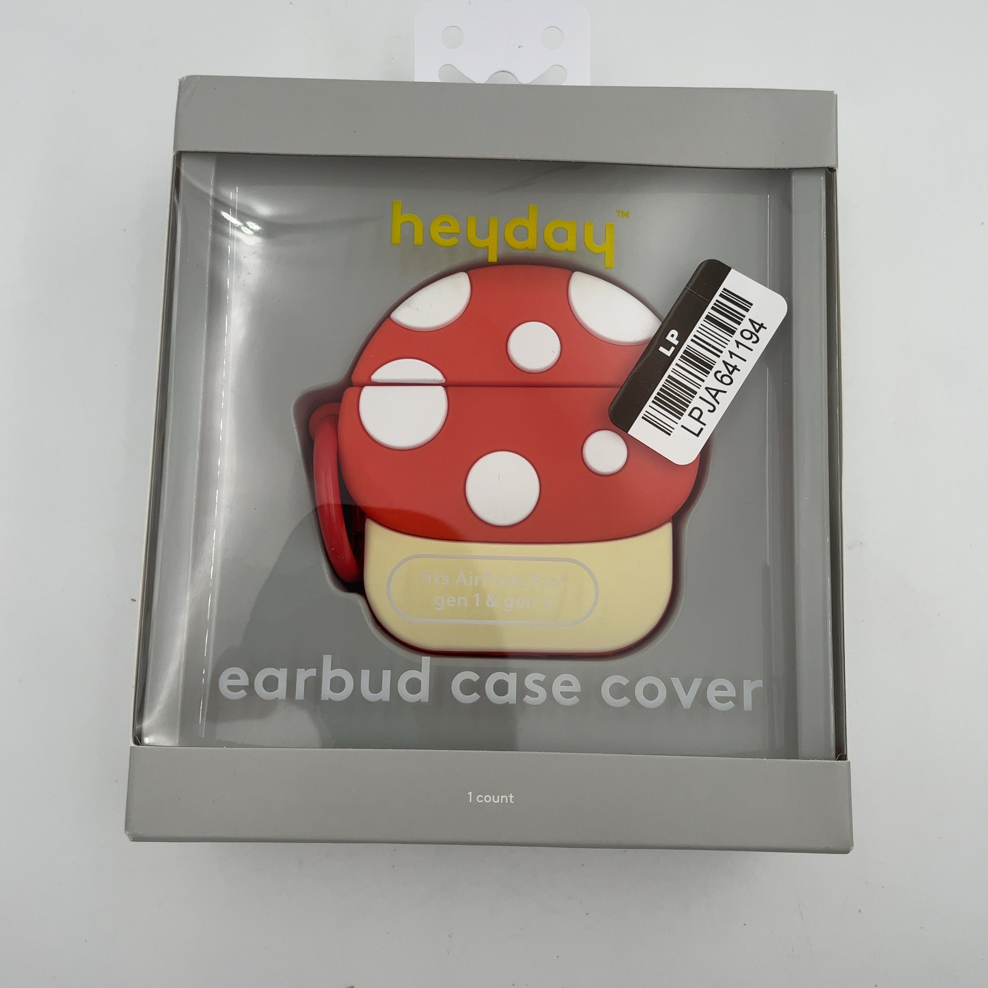 Airpods Pro (1/2 Generation) Case - Heyday Mushroom: Silicone Food Pattern With Carabiner