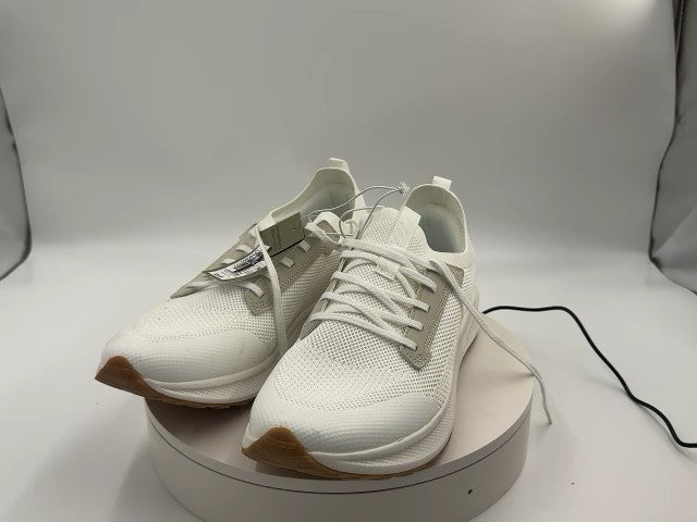 Men's Lee Knit Sneakers with Memory Foam Insole - Goodfellow & Co White 13: Lace-Up, Cushioned Footbed, Treaded Outsole