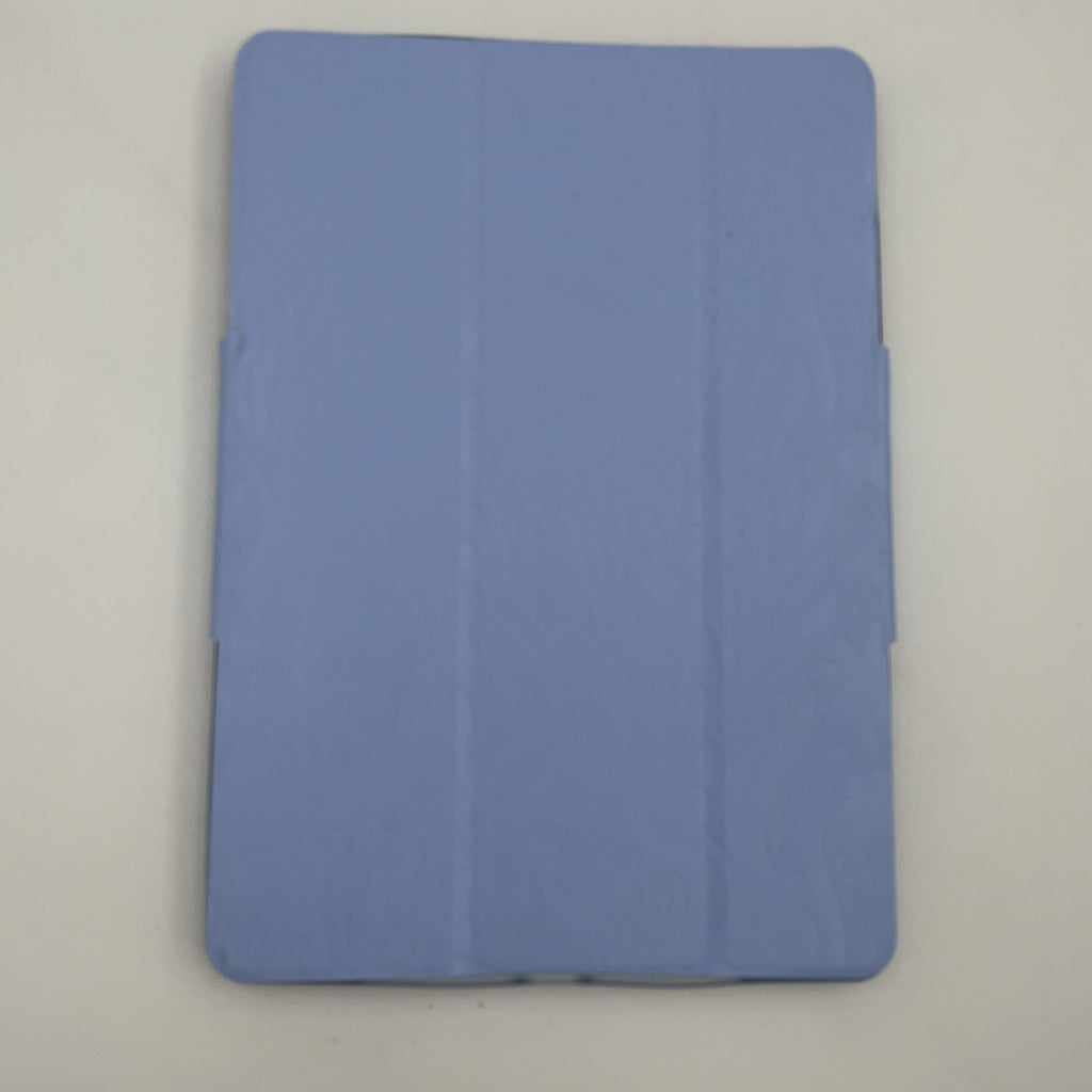 Ipad Pro 11" (M4) Case - Heyday Peri-Blue Debossed: Botanical Pattern, Stylus Holder, Polyurethane, Tpu