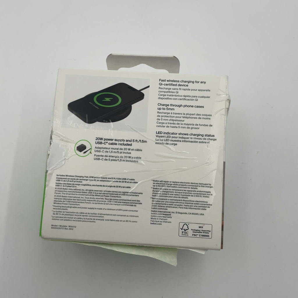 Belkin 15W Qi Charging Pad - Black: Compatible With Iphone & Galaxy Models