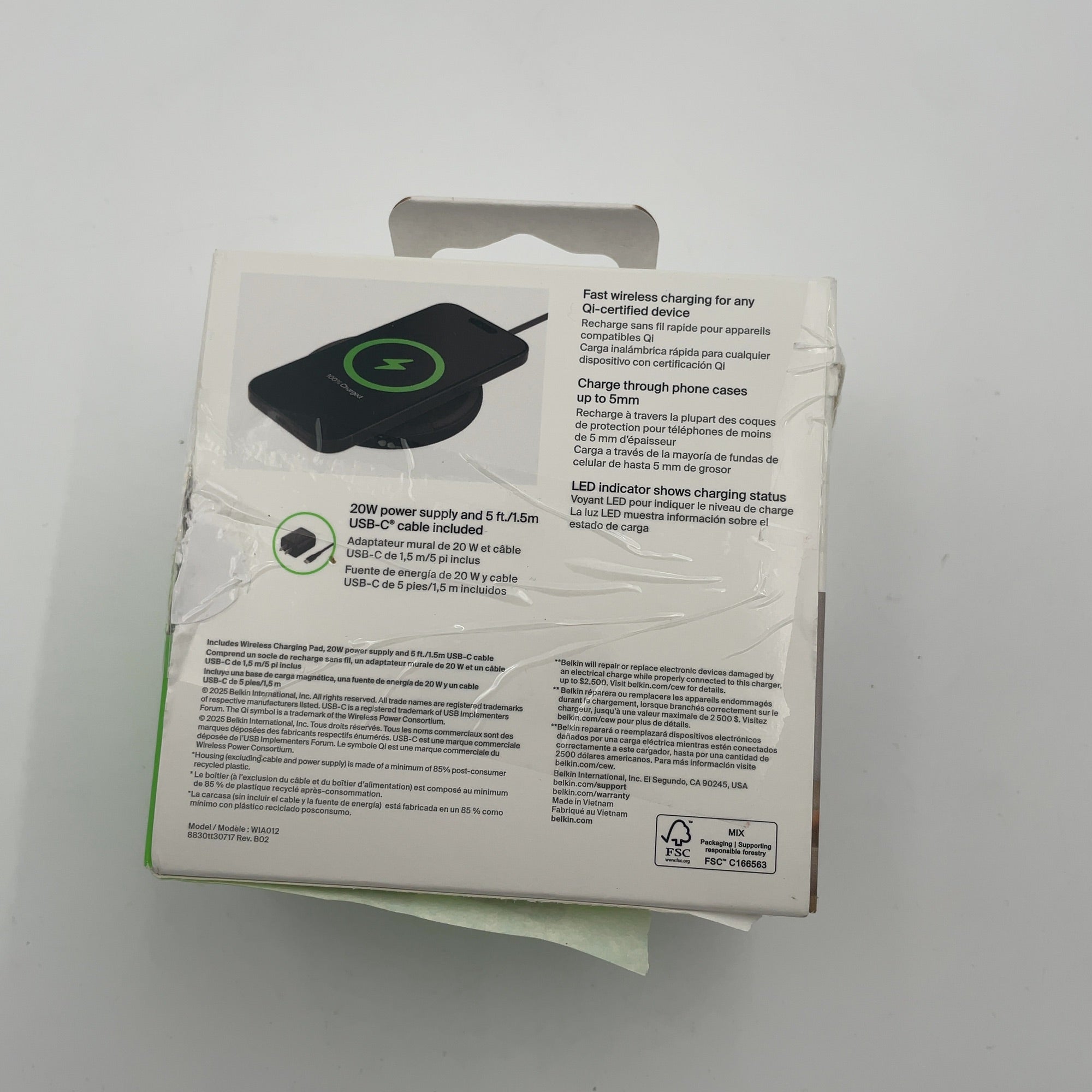 Belkin 15W Qi Charging Pad - Black: Compatible With Iphone & Galaxy Models