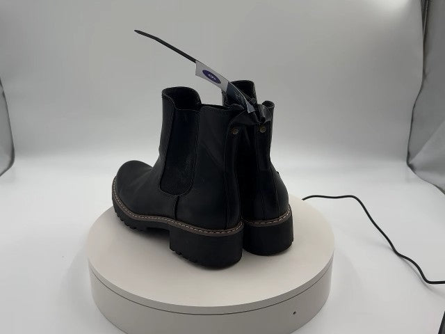 Women's Celina Ankle Chelsea Boots with Memory Foam Insole - Universal Thread Black 6: Ankle Height, Block Heel