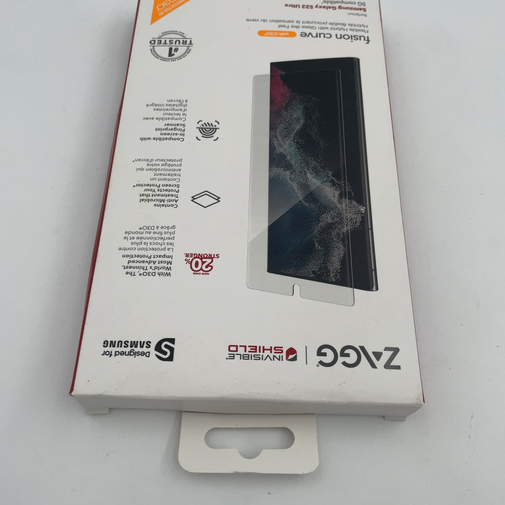 Zagg Invisibleshield Samsung Galaxy S22 Ultra Fusion Curve Screen Protector