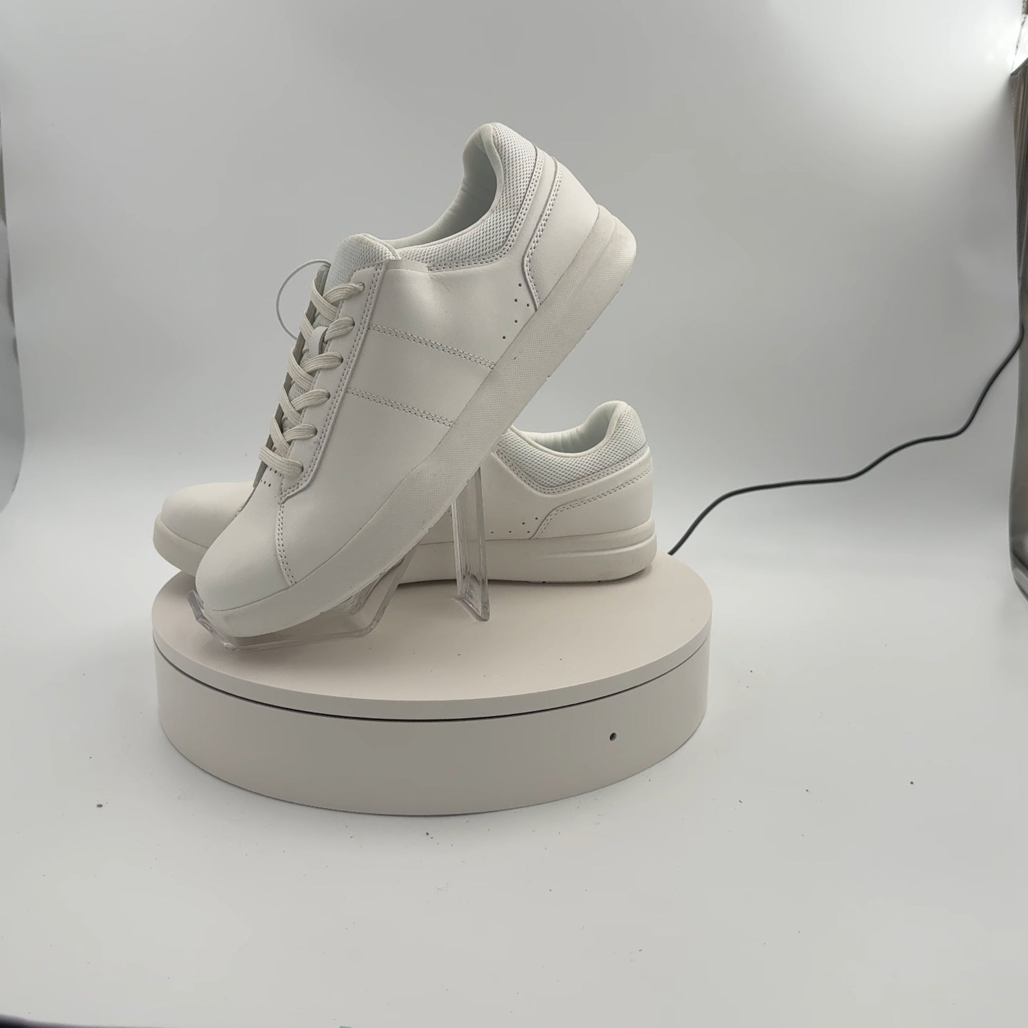 Men's Scout Sneakers - Goodfellow & Co White 10: Lace Up, Cushioned Footbed, Mesh Construction