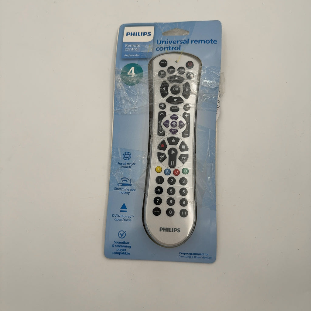 Philips 4-Device Universal Remote Control Pearl White: Home Theater Accessory