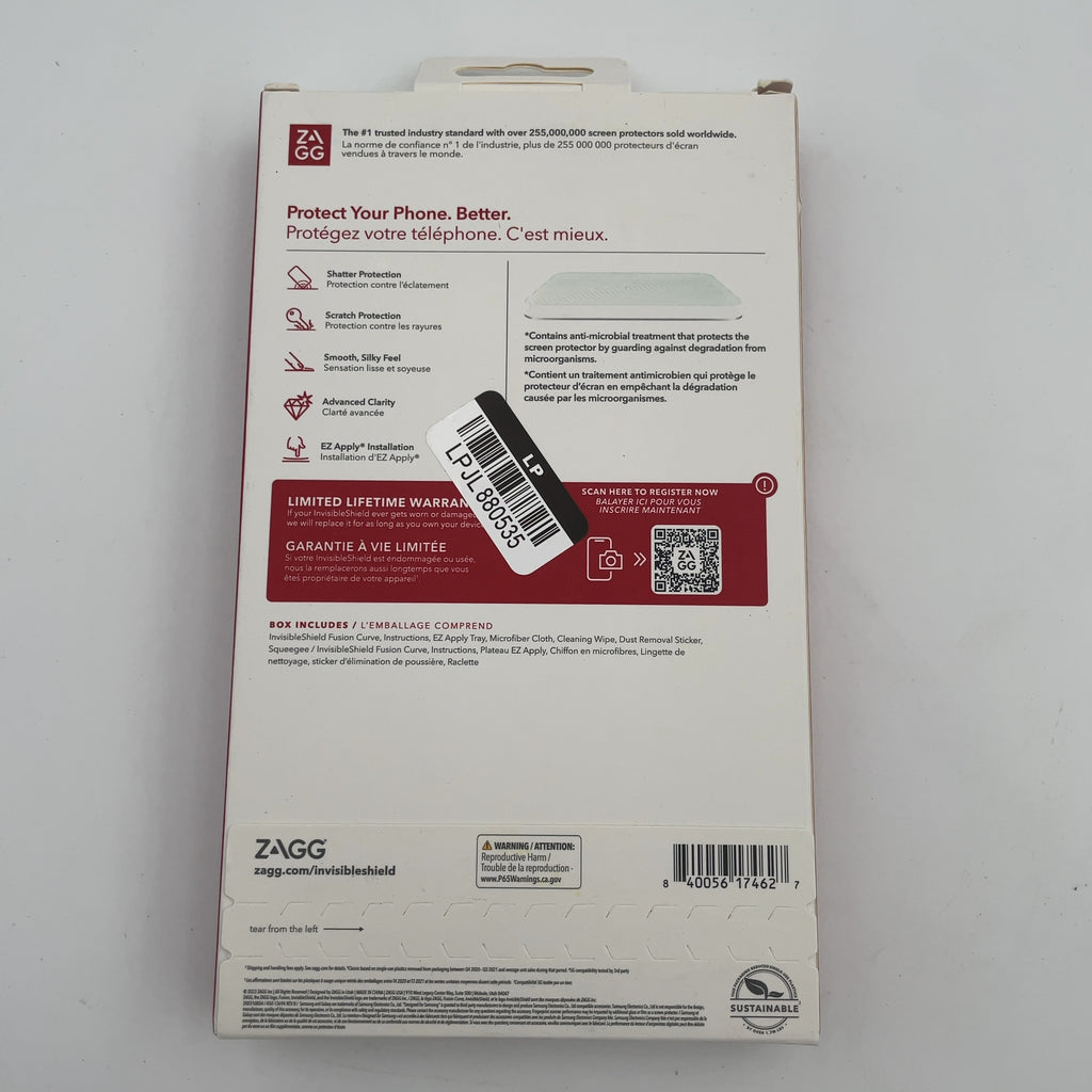 Zagg Invisibleshield Samsung Galaxy S23 Ultra Glass Fusion+ Screen Protector