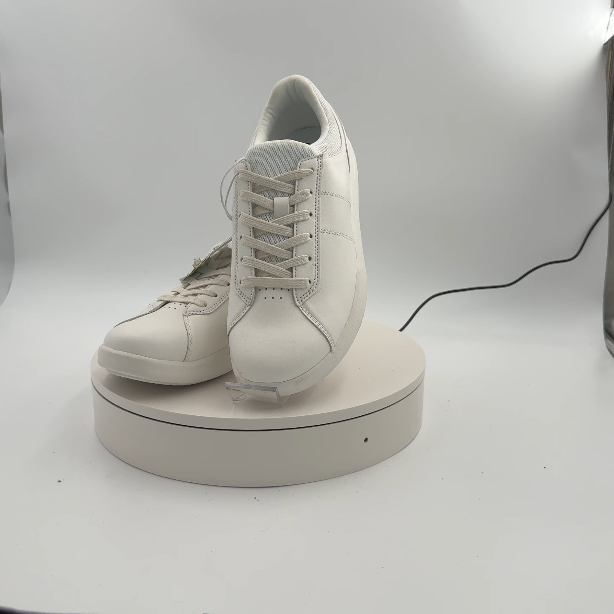 Men's Scout Sneakers - Goodfellow & Co White 10: Lace Up, Cushioned Footbed, Mesh Construction