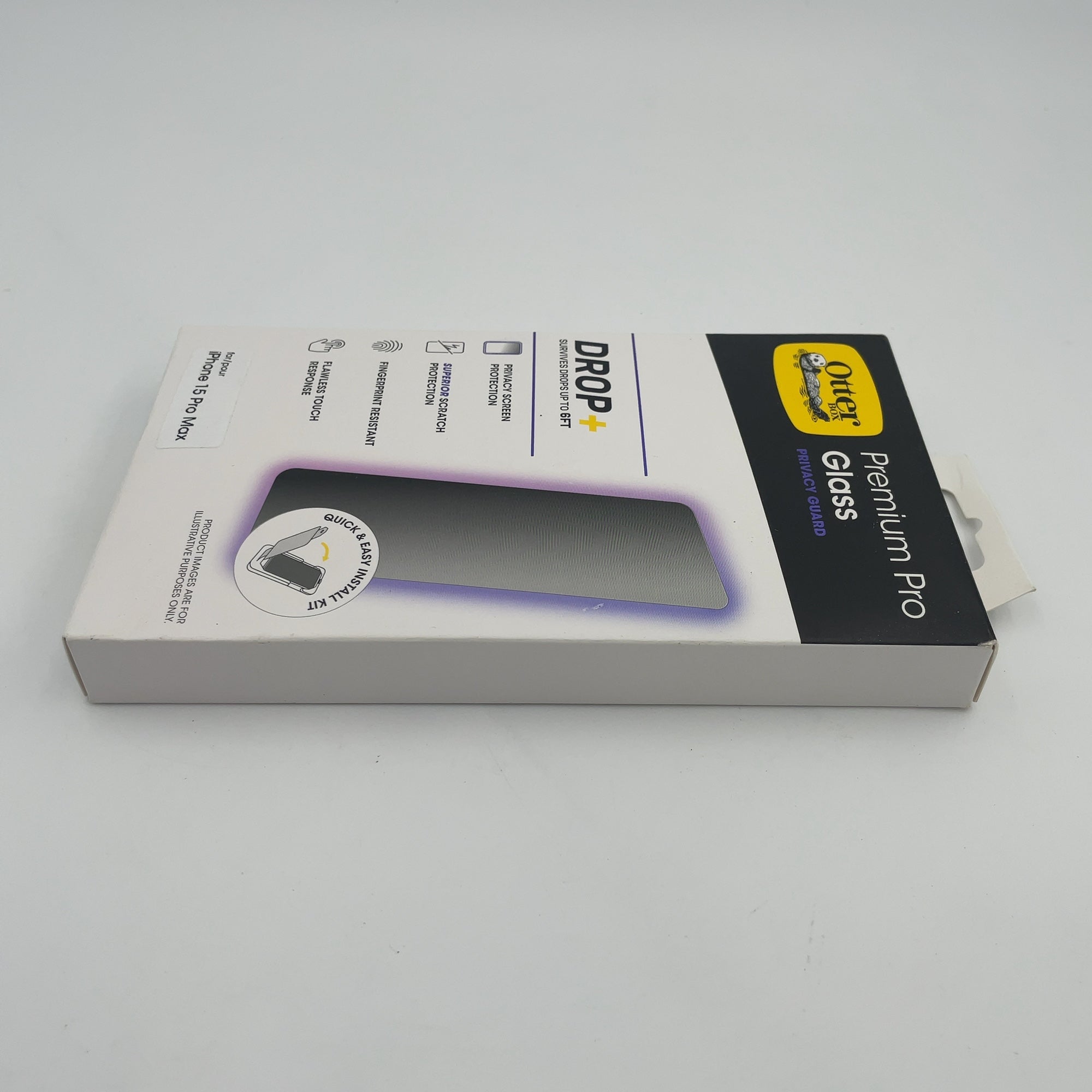 Otterbox Apple Iphone 15 Pro Max Premium Pro Privacy Guard Glass: Scratch-Resistant Self-Adhesive Screen Protector